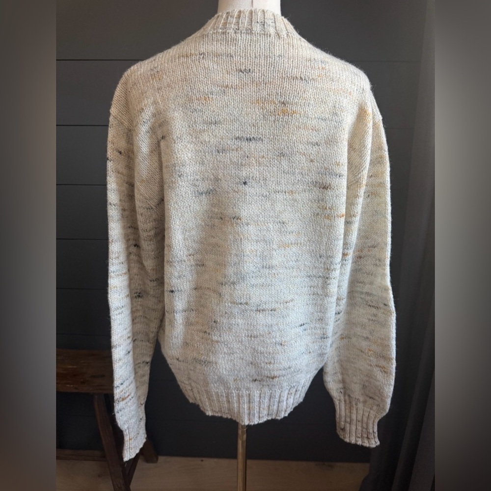Winona Knits Vintage Cream Speckled Knit Sweater Made in Minnesota Size Large - Picture 4 of 7